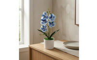 Artificial Flower Realistic Faux Flower Plant Fake Phalaenopsis Easy to Clean Flower Arrangement Real Touch