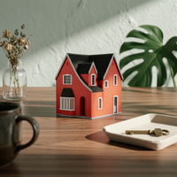 1:64 Scale House Model Detailed Building for Diorama, Collectors