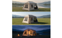 Waterproof Inflatable Tent Rainproof Tent with Air Poles Portable Heavy-Duty for Families, Camping