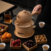 tea set with charcoal stove