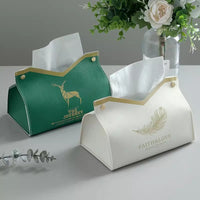 New Fashion Light Luxury Simple Leather Tissue Box for Living Room, Coffee Table, Dining Table