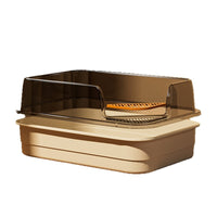 Large Semi-Enclosed Cat Litter Box with Anti-Splash Design