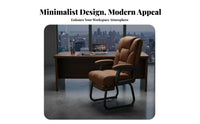 Padded Sled Base Chair Reclining Backrest Guest Seating Linkage Armrests