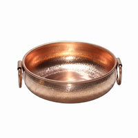 Hammered Copper Pot Loop Handles Copper Soup Pot Wide Open Top Cookware