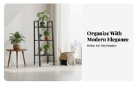 Minimalist Design Multi-Tier Plant Stand Space Saving Floor Standing Flower Rack Sturdy Construction Tiered Plant Stand Multifunctional for Apartment Dwellers, Book Lovers, Balcony, Living Room, Bedroom, Office