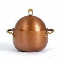 Hammered Metal Pot Compact Cookware Versatile for Table Serving