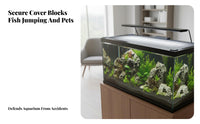 Cut-to-Fit Aquatic Pet Aquarium Anti-Jump Net Good Light Transmittance Aquarium Screen Cover High Clarity Aquatic Pet Aquarium Lid Quick Installation for Aquarists, Cat Owners, Aquariums, Terrariums, Home