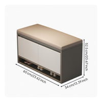 Shoe Storage Cabinet Bench Adjustable Shelves Entryway Shoe Bench Handle-Less Design for Hallway, Closet