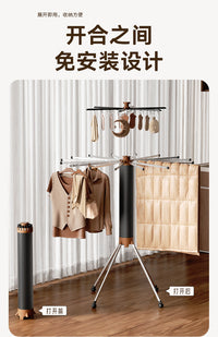 折叠晾衣架落地家用阳台晾衣杆晒衣架挂衣架衣架晾衣神器衣服架子