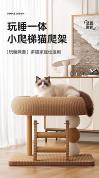 Sisal Cat Scratcher and Cat Bed Combo for Small Cats