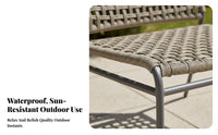 4 Pieces Waterresistant 4-Piece Woven Sofa Set sun-resistant outsidedoor Furniture Weather-Resistant Patio Seating Group Includes pads for Hotel Owners, Homeowners, Families, Courtyard, Garden, Backyard, Balcony