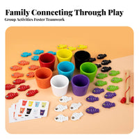 Fine Movement Skills Development Color Sorting Fishing Game Hand-Eye Coordination 2-in-1 Sorting and Fishing Game Sensory Training
