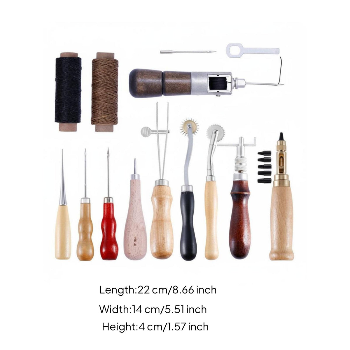 Leather Hand Sewing Kit Handmade Leatherworking Tools for Beginners