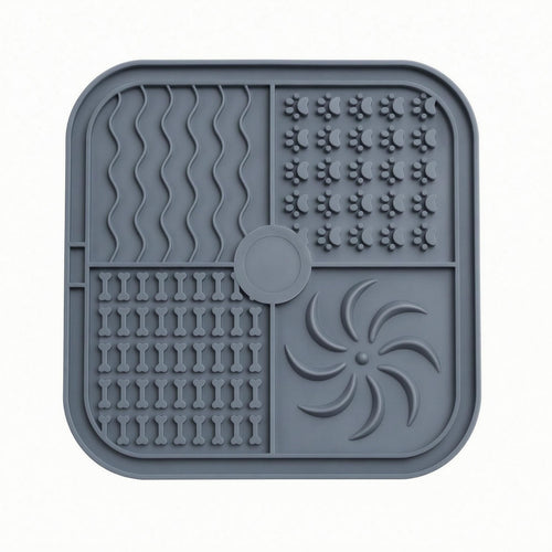 Silicone Lick Mat Slow Feeding Textured Lick Mat Raised Rim for Licking Use