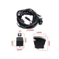 Fan Override Harness with Relay Illuminated Fan Override Wiring Harness Rocker Switch Kit with Relay Insulated 2-Position