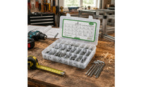 Labeled Compartments Socket Cap Screw and Nut Set Mixed Sizes Stainless Steel Hardware Kit Hex Key Set Rust Proof