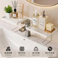 Vertical Faucet Mounted Storage Rack for Bathroom Countertop