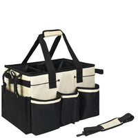 Cleaning Supply Organizer Bag 5 Compartments Cleaning Organizer Tote Open Top Household Storage for Janitors