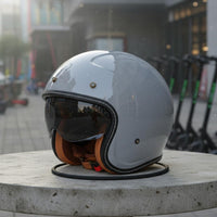 uncoveredFace Helmet ABS Shell Open Face Motorcycle Helmet Chin Strap Buckle