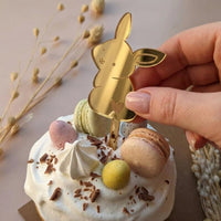 Acrylic Bunny Cupcake Picks Cut Acrylic Bunny Cake Pick Reusable Easter Cake Topper Set for DIY Enthusiasts, Families, Sweet Display, Bakeries