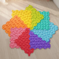 8 Pieces Safe Tactile Sensory Tile Long-Lasting Sensory Mat with Puzzle Edges Supportive Foot Massage Mat Odorless for Playroom