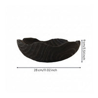 Decorative Bowl Organic Bowl with Wavy Rims Sculptural Catchall for Coffee Table, Entryway