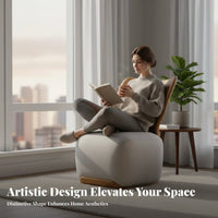 Upholstered Armchair Nordic Aesthetic Lounge Chair Modern Minimalist Comfortable Backrest for Adults, Living Room