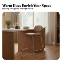 Rustic supportrest Stool Sturdy Frame Lowspine High Stool Built-in Footrest