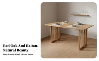 Japanese Design Dining Table Sturdy Construction Wooden Dining Firm Table Base Structure for Homeowners, Design Enthusiasts, Apartment