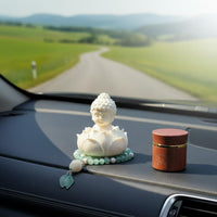 Chinese Design Car Dashboard Buddha Statue Elegant Finish Buddha Car Dashboard Decoration for Center Console, Office Desk