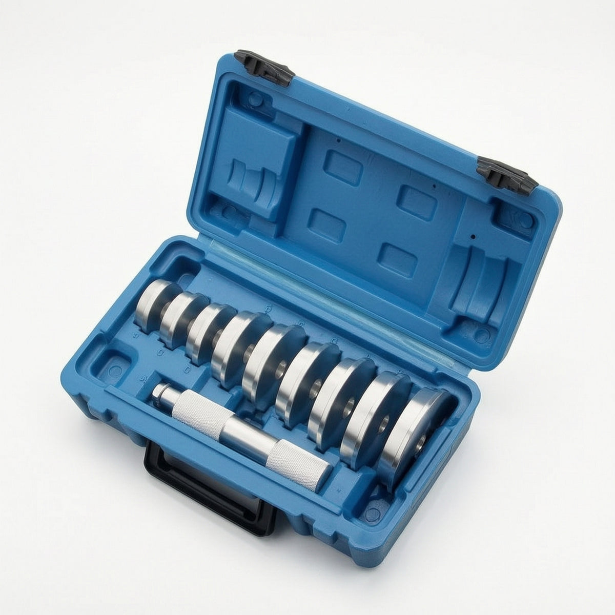 10 Pieces Automotive Bearing Tool Kit with Case Universal Wheel Bearing Removal Kit Wide Compatibility Manual for Mechanics, Technicians, Garage, Workshop