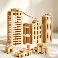 Luban Mortise and Tenon Building Blocks Wooden DIY Educational Toy for Kids