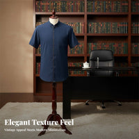 Tang Suit Shirt, Chinese Style, Lightweight Summer, Stand Collar, Men's Casual Top