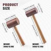 Rubber Mallet with Wooden Handle for DIY and Craft Work