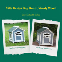 Waterproof insulated wood dog house