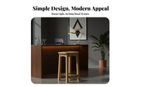 Square Saddle Stool Sturdy Construction Backless Saddle Stool High Load-Bearing Built-in Footrest for Adults, Home Bar, Kitchen