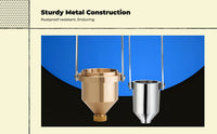 Viscosity vessel, Portable Ford fluid measurement vessel, Paint Consistency Testing, Laboratory, Aluminum Handle