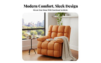Reclining Design Upholstered rotating Armchair Multi-Functional Upholstered Armchair Small Space accommodating Single Sofmodern stylish for Apartment Dwellers, property owners, Students, Living Room, Bedroom, studying alcove, Office
