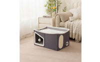 Cat House with Scratching Panel Comfortable Furniture Cozy for Living Room, Cats