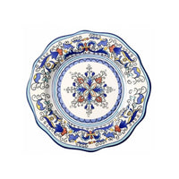 Hand-painted ceramic plate with floral design