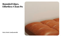 Tufted Entryway Stool Comfortable Seat Pad Button-Tufted Ottoman Versatile Versatile Use for Families, Adults, Bedroom