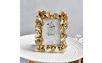 Gold Ginkgo Foliage Photo Frame Light Luxury 4x6 Decorative Photo Stand