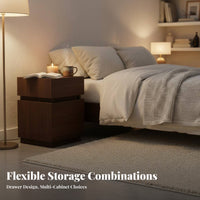 Narrow Bedside Cabinet Modern Design Narrow End Table Versatile for Small Areas
