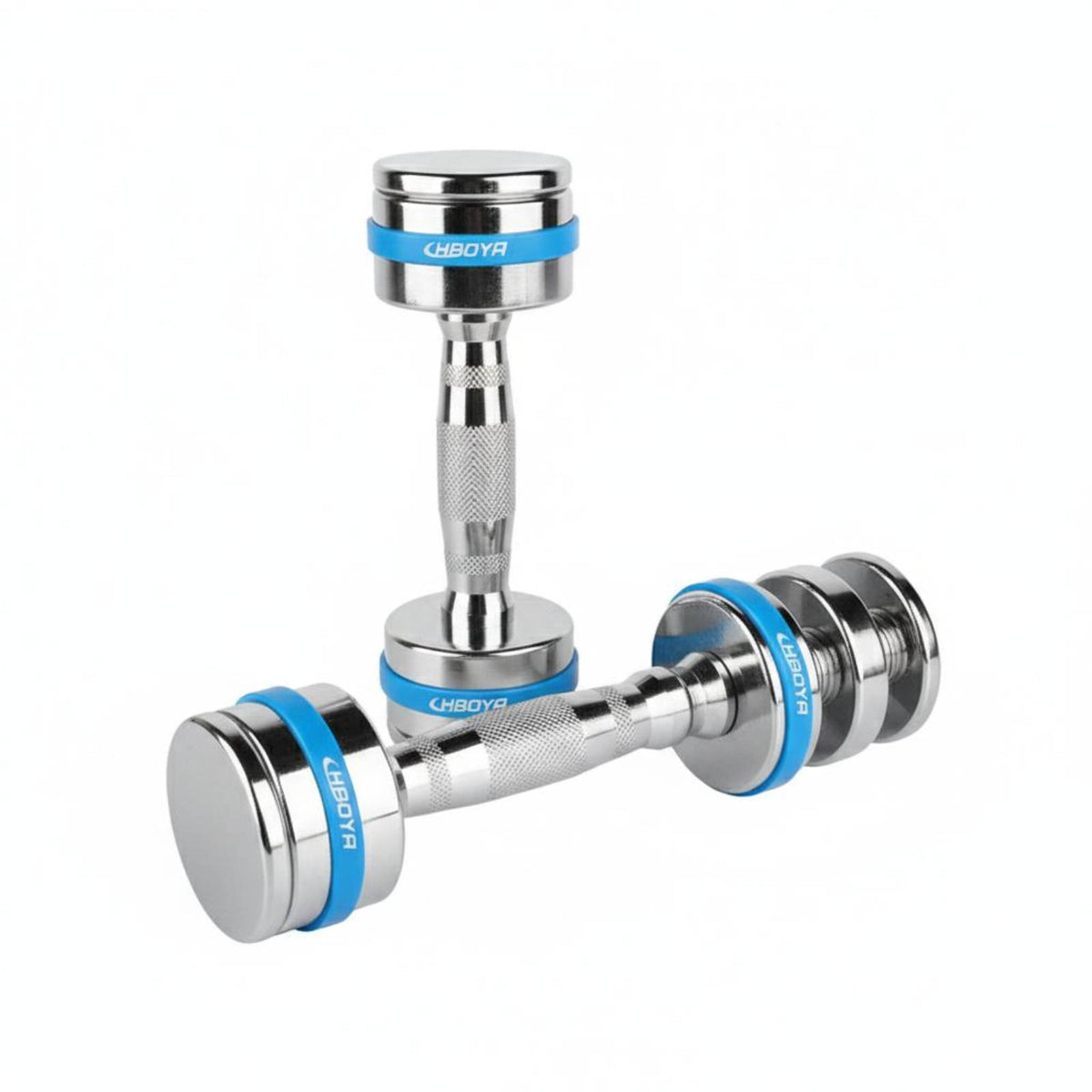 Adjustable Dumbbell-Barbell Combo polished metal Finish for Muscle Building, Office, Men
