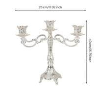 Metal Candelabra Vintage Three-Arm Candle Holder Space-Saving for Event Planners