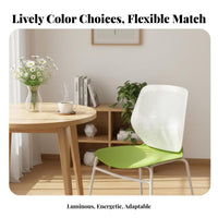 Molded Shell Chair with Metal Legs Stackable Armless Plong-lastingic Shell Chair