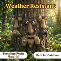 Resin Tree Monster Face Ornament for Outdoor Easter Decor
