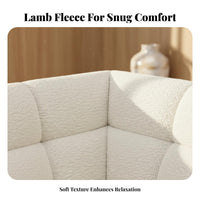 Nordic Design Curved sectional Sofa Boucle Fabric Living Room Furniture Tufted seat pad Sectional Couch High-Resilience Foam for Interior Designers, Business Owners, Apartment Dwellers, Reception Area, Hotel Lobby, Showroom, Bedroom