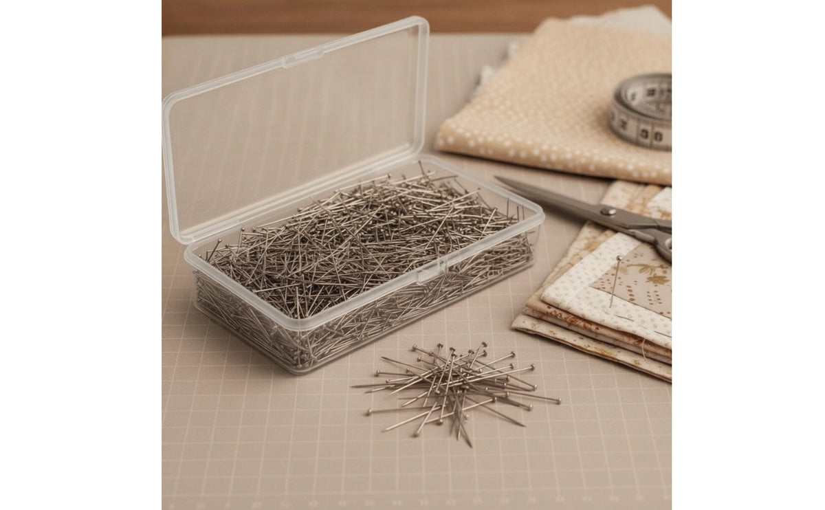 2400 Pieces Flat Head Straight Pins   Sewing Pins Easy to Hold Fasteners for Quilters, Crafters, Crafting