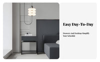 2-Drawer Bedside Chest Minimalist Design 2-Drawer Transparent Table Modern & Design Easy Assembly for Bedroom, Living Room